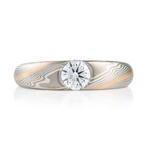 Classic Diamond Cathedral Ring with Stratum