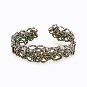 Oxidized Link Cuff Bracelet