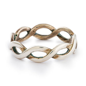 Silver Spiral Twist Ring