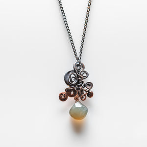 Russet Gradient Swirl with Chalcedony