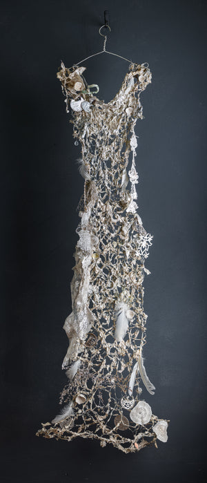 pearl ocean dress. sea foam dress. ocean inspired dress. contemporary ocean art 