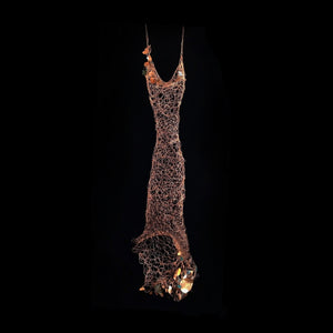 metal wire dress woven wire dress sculpture – Susan Freda Studios