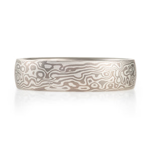 beautifully detailed mokume gane ring in droplet pattern by arn krebs