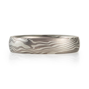 smoke palette mokume gane ring in twist pattern