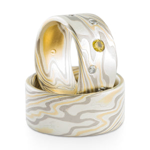 mokume gane wedding ring