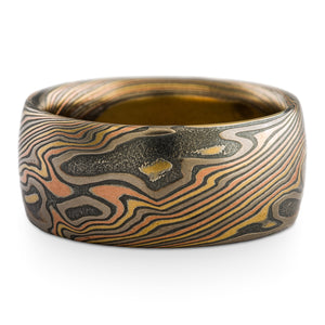 mokume gane twist pattern firestorm palette arn krebs ring