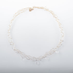 Dainty Spun Necklace with Quartz