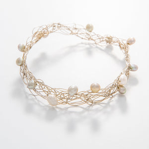 Thin Pearl Bangle