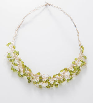 Spun Peridot  Collar