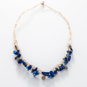 Spun Lapis Choker