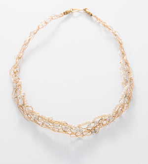 Keishi Pearl & Moonstone  Collar