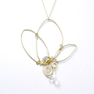 Line Pendant with Labradorite and Moonstone