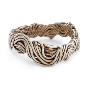 Cast Silver Twine Ring
