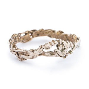 Textured Twist Silver Ring