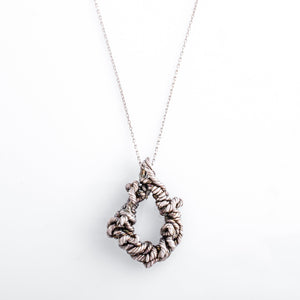 Twisted Diamond-Shaped Wire Pendant