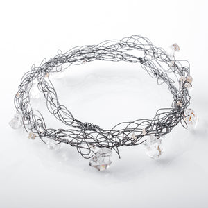 Thin Layered Spun Quartz Bangle