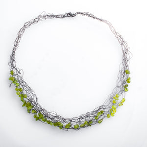 Spun Necklace with Peridot