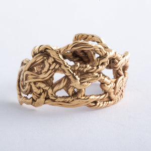 weave ring vines yellow gold 14K