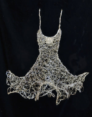 fiber art, wire dress 