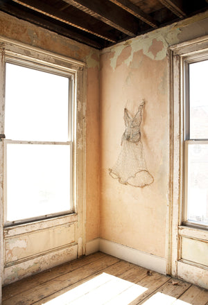 Textere Cupre Sculptural Dress Installed at Home