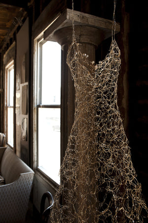 Auri Sero Sculptural Dress Installed in Home in Hudson NY