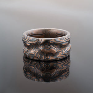 Mokume Guri Bori Band in Oxidized Flame