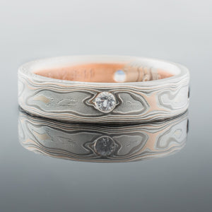 mokume gane ring, wedding band