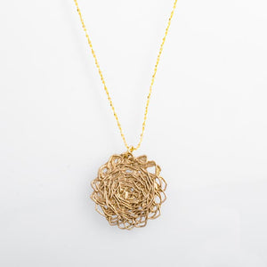 Cast Pressed Wire Medallion Pendant