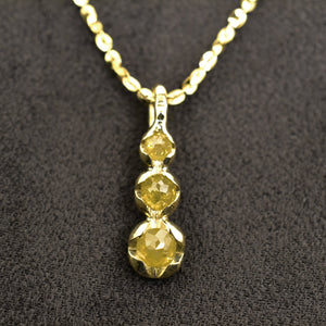 diamond pendant, diamond, rose cut diamonds, yellow diamonds, gold pendant, 