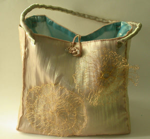woven wire purse, wire handbag, sculptural purse,