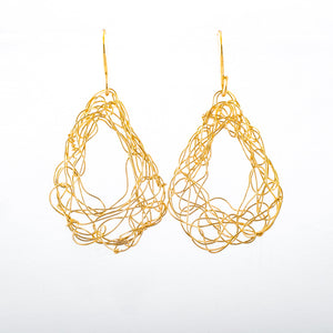 Large Spun Teardrop Hoops