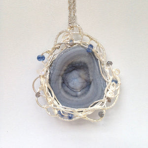 Chalcedony Line Pendant