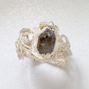 Herkimer Diamond Twist Ring