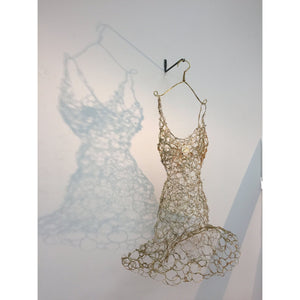 Dress Installed on a Handmade Hanger with a Hook
