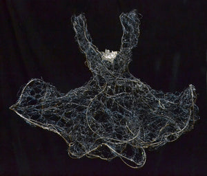 contemporary art, fine art, fiber art, wire dress, Nicole hollis